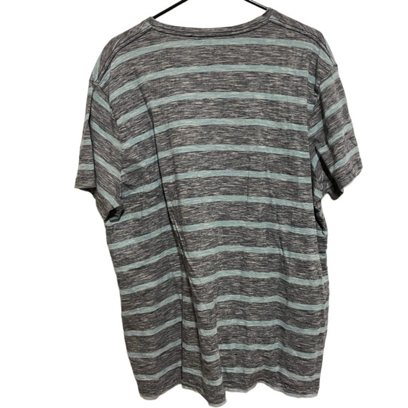Sonoma Heather Gray and Blue Striped Short Sleeve Cotton Tee Size XL - Picture 2 of 3